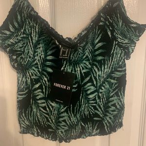 Forever 21 brand new tropical crop top